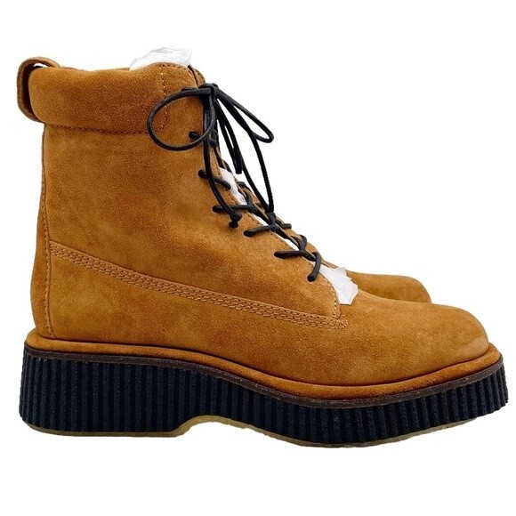 NWT Rag & Bone Sloane Boot Lace-Up Boots Cinnamon Brown Suede Size 8 New In Box - Picture 9 of 16
